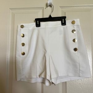 Express Dressy White Shorts Size 10